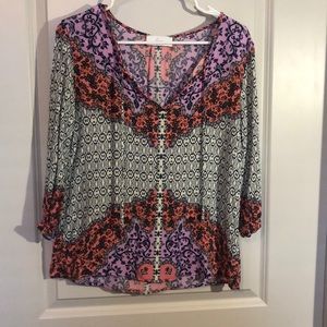 Patterned tunic top